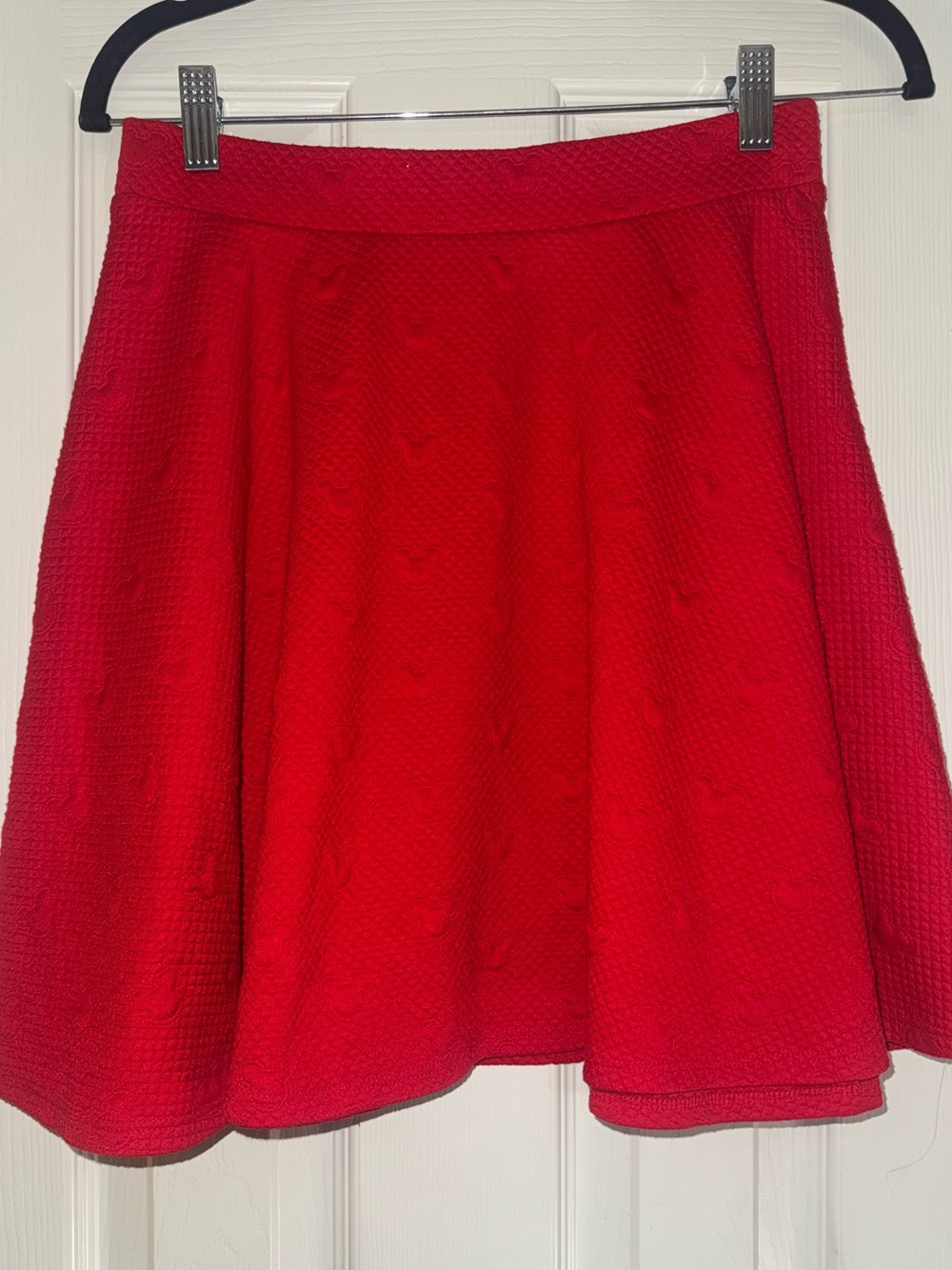 Disney LC Lauren Conrad Red Mickey Mouse Textured Circle Skirt